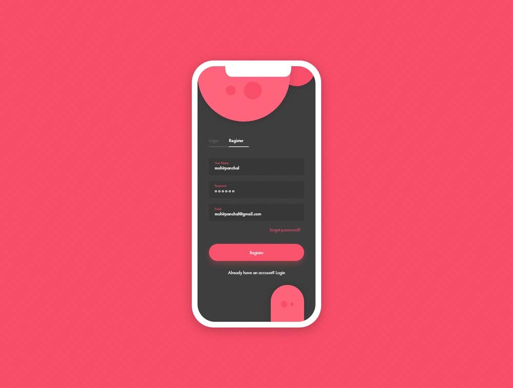 Free Mobile App Login Screen UI Kit - Graphic Designs
