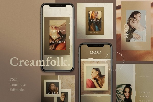 Creamfolk Social Media Template - Graphic Designs