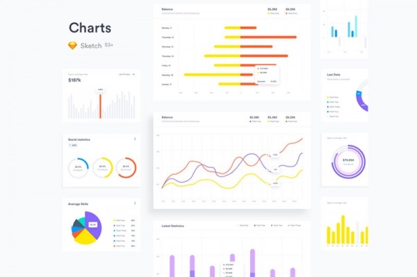 Charts for your web and mobile projects - Graphic Designs