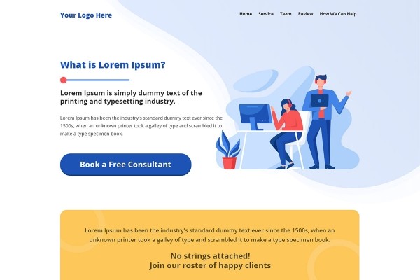 Agency Landing Page Design Concept PSD - Graphic Designs