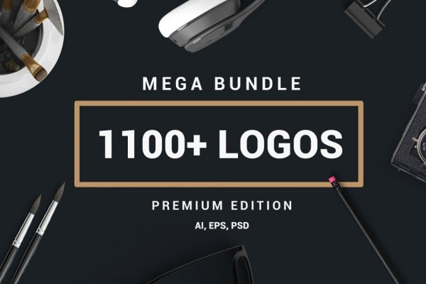 MEGA BUNDLE 1100 Logos & Badges - Graphic Designs