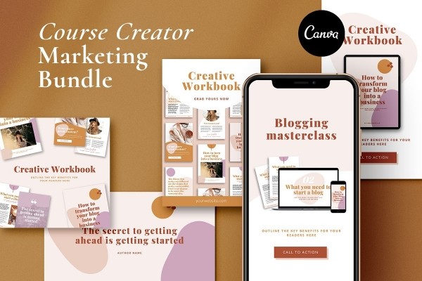 Course creator marketing kit CANVA - Graphic Designs