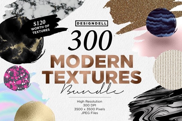 300 Modern Textures Bundle - Graphic Designs