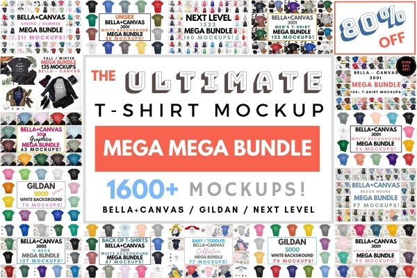 Ultimate T-Shirt Mockup Mega Bundle - Graphic Designs