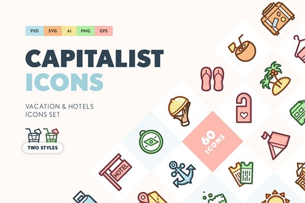 Free Capitalist Vacation & Hotels Icons - Graphic Designs
