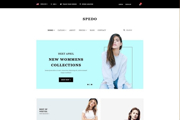 Spedo Homepage PSD Template - Graphic Designs