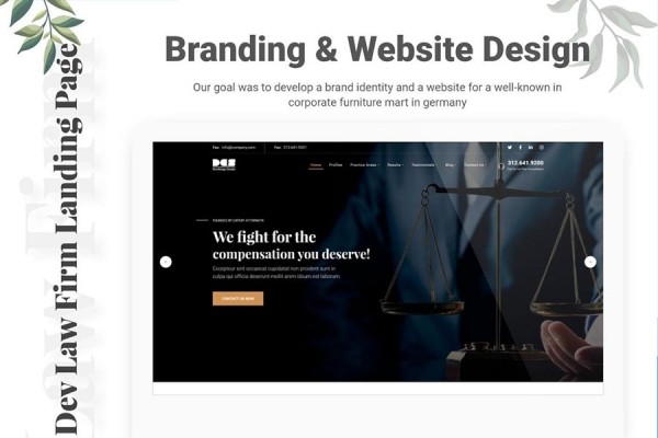Free Dev Law Firm Landing Page - Graphic Designs