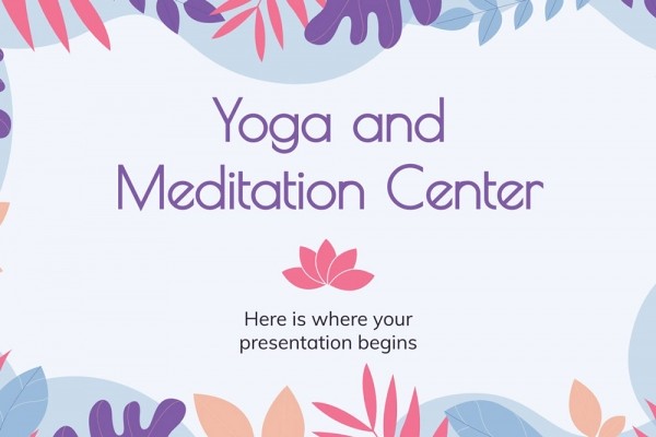 Yoga and Meditation Center Presentation Free Google Slides theme and PowerPoint template - Graphic Designs