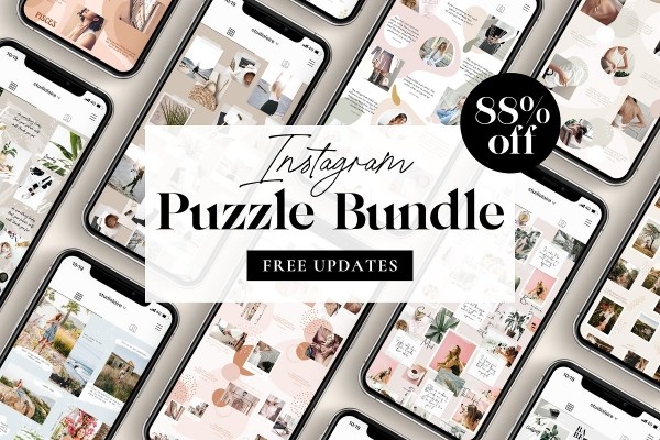 Instagram Puzzle Bundle No.1 CANVA - Graphic Designs