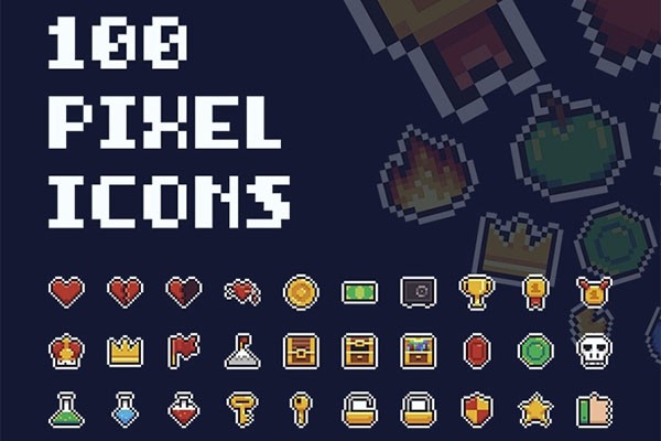 100 Free Mario Pixel Icons Collection - Graphic Designs