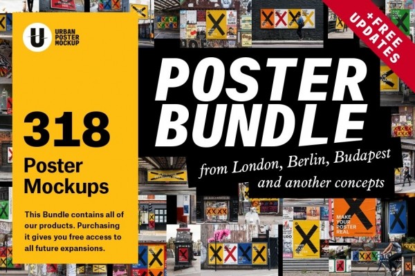 Urban Poster Mockup Bundle - Graphic Designs