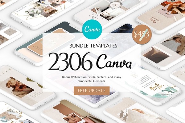 CANVA Instagram Bundle Social Media Pack - Graphic Designs