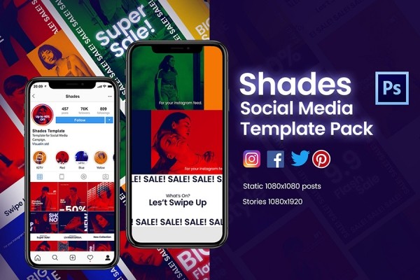 Shades Social Media Templates - Graphic Designs