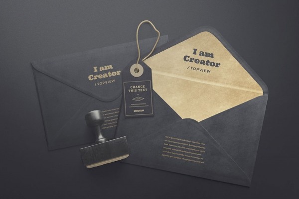 Envelope and Tag Mockups - Graphic Designs